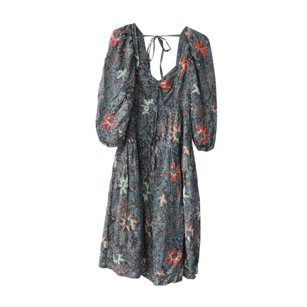 Pre Loved Ulla Johnson Kemala Floral Print Midi Dress in Multicolor Cotton Women - Picture 4 of 8